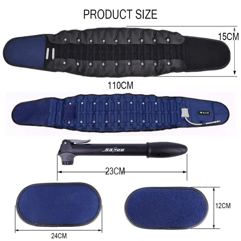 Waist Support Back Relief Belt Lumbar Traction Backach Waist Health Massager Parent Bone Care Inflatable Brace Massage Band