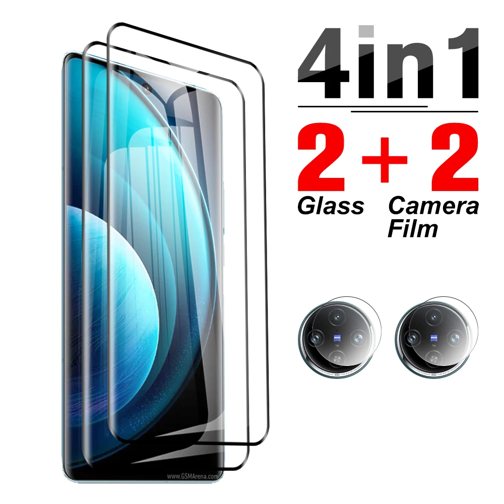 Vetro Per Fotocamera 4 In1 Per Vivo X100 Pro 2023 20D 3D Proteggi Schermo Curvo Vivox 100 100Pro Hd Vetro Protettivo X 100 6.78 Pollici