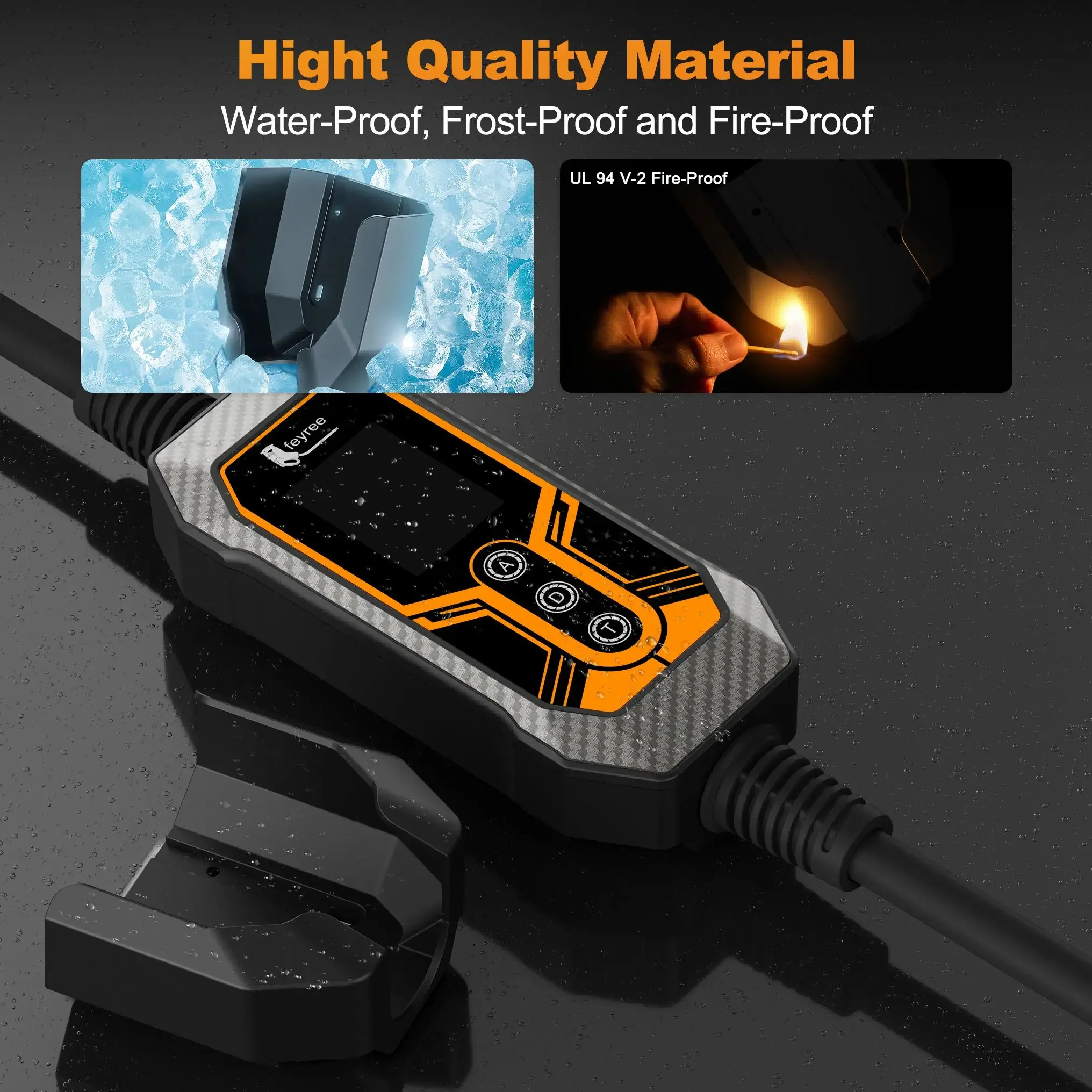 High-Strength Wall Mount Hook for Portable EV Chargers - Easy Installation