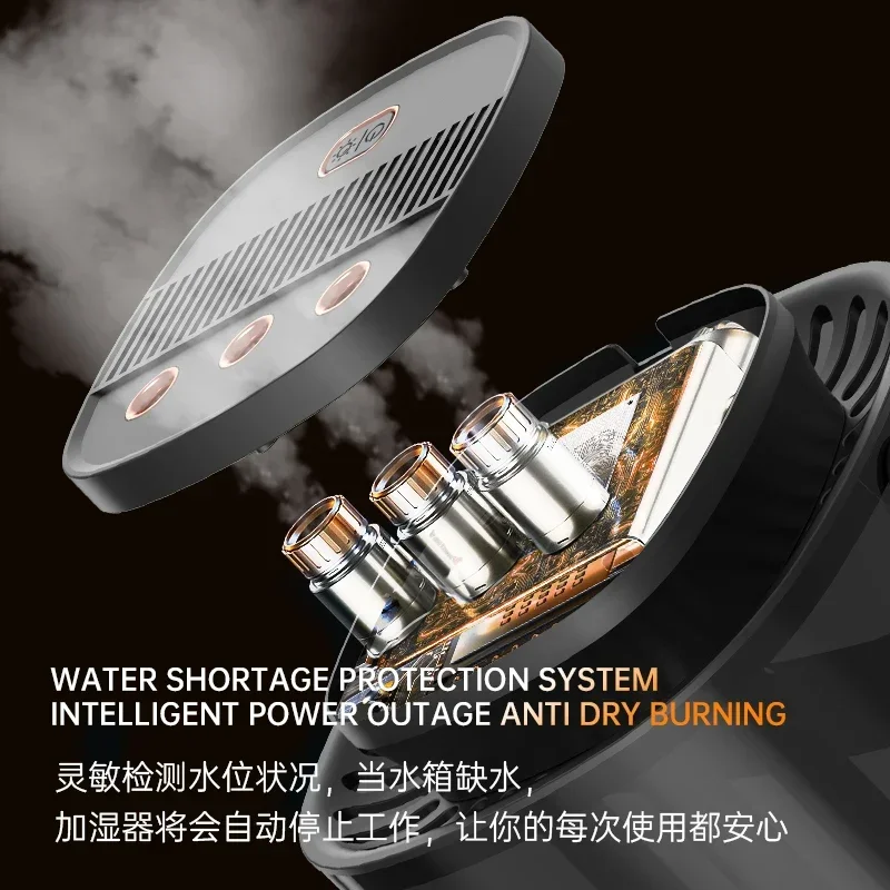New Style 3L Three Spray Humidifier Atomizer USB Large Capacity Home Mute Bedroom Office Night Light Plug-in/charge Humidifier