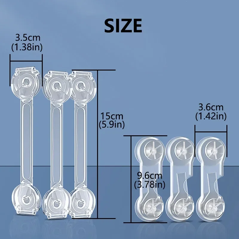 5pcs Child Security Protection Lock Protection Kids Drawer Home Anti-open Cabinet Kids Door Refrigerator Safety Lock Buckle