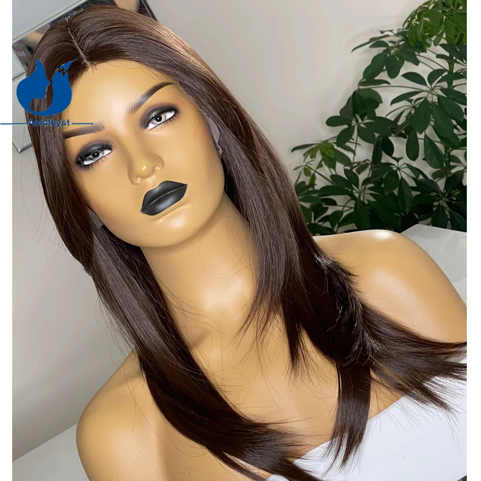 

Парик из натуральных волос с аметистом, 13 х6 слоев, #2