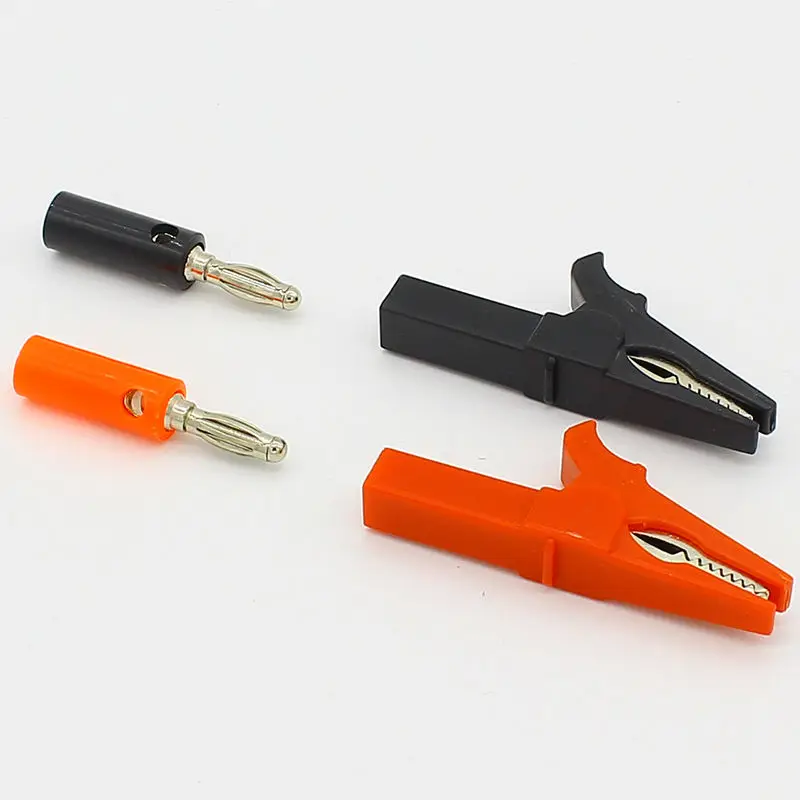 Test Probes Alligator clip + BANANA PLUG 4mm Banana Plug Cable Clips