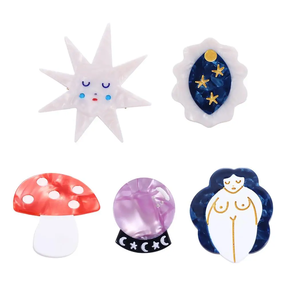 Star Moon Barrettes Ins Hair Clips Magic Ball Hair Side Clips Mushroom Korean Duckbill Clips Acetate Hair Clips Women Hairpins