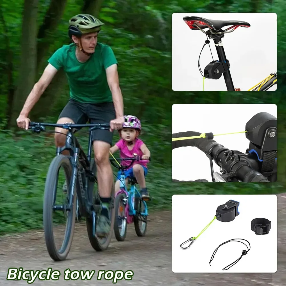 Retractable Towing System Safety Pulling Equipment for Parent-Child Cycling Bicycle Trailer Towing Attachment Tow Rope