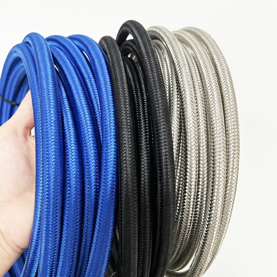Tuyau de carburant en caoutchouc nitrile tressé nylon AN12 diesel essence