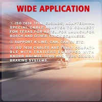 Truck EBS ISO 7638 OBD2 Trailer Diagnostic Adapter Cable for Bosch ,for Autel, for Autocom and Many Other Truck Vehicles 2