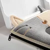 Universal Cartoon Cat Shape Toilet Mat with Handle Thicken Plush Toilet Seat Cover Mat Toilet Cushion Bathroom Aceesories 4