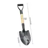 Digging Shovel D Wood Handle Anti-skidding Shovels Trowel Rustproof Garden Scoop Coated Surface Camping Outdoor Small 1