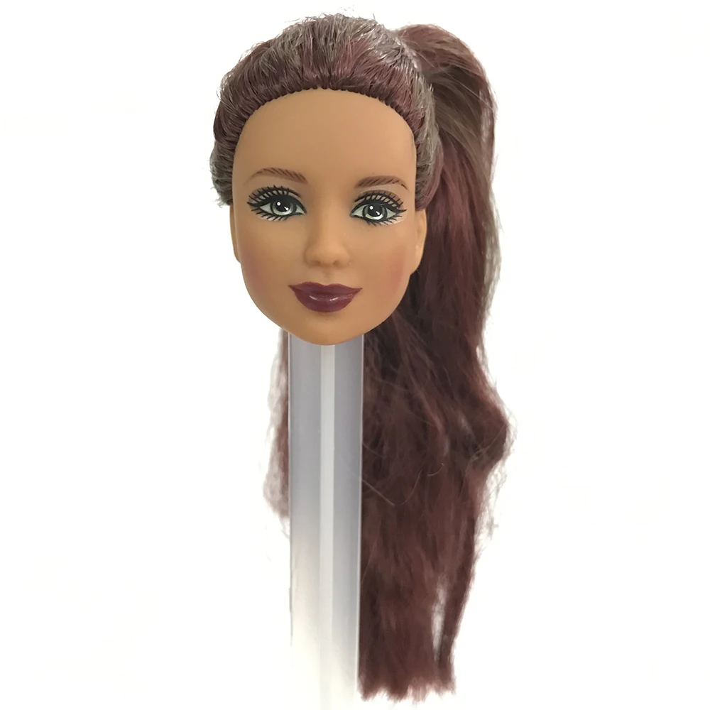 NK 1 Pcs 30CM Princess Doll flaws Head Girl Play House Dressing Up Toys For 1/6 Doll Head Not perfect Long Hair Heads JJ