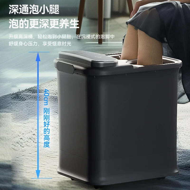 High-depth bucket foot soaking bucket electric massage heating constant temperature automatic health calf household foot bath 3