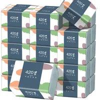 10 แพ็คขายส่งเป็นมิตรกับสิ่งแวดล้อมแบบพกพาไม่มีเรืองแสง Virgin เยื่อไม้เนื้อเยื่อนุ่มสบาย 5 ชั้นกระดาษทิชชูใบหน้า 1