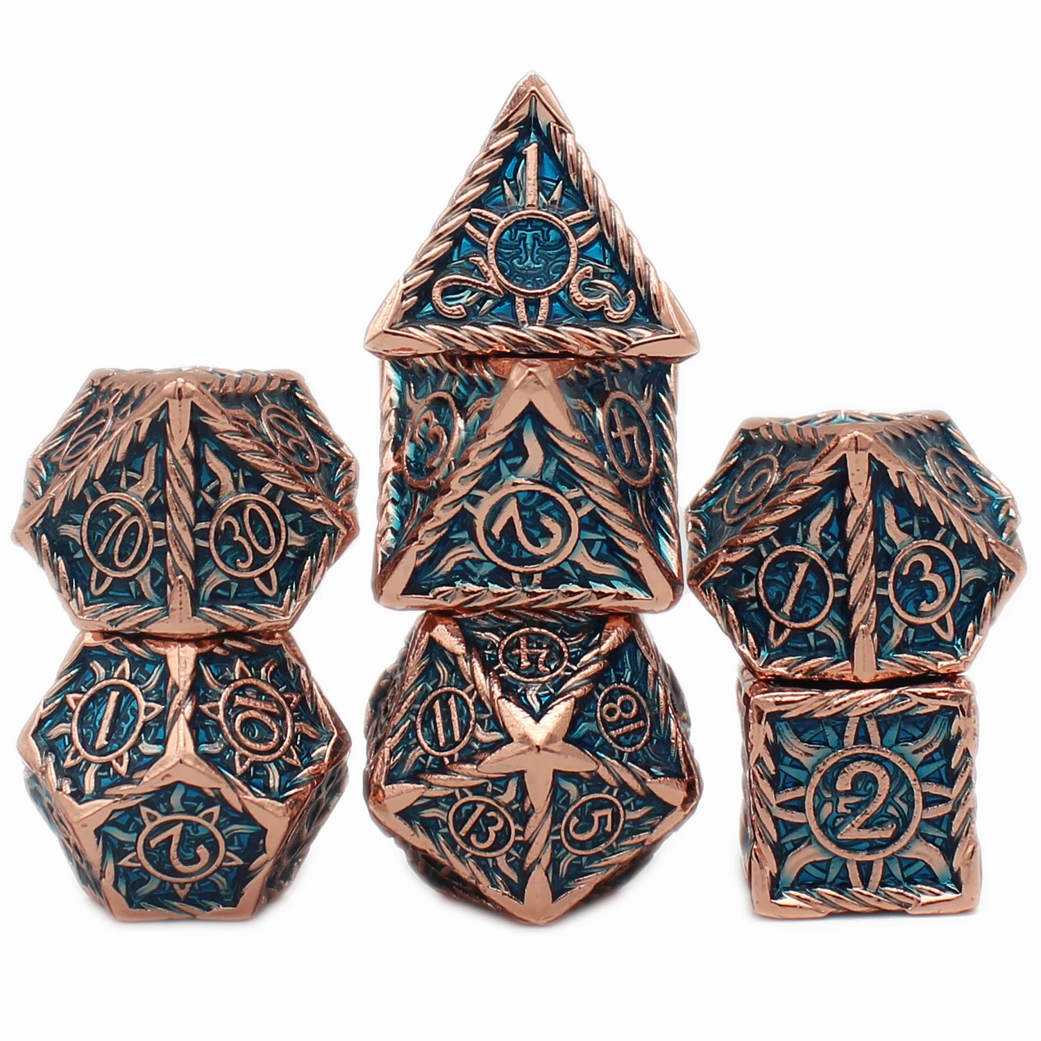 Metal Dice 7 Pcs Galaxy D&D Metal DND Dice Polyhedral Dice Set Dungeons Role Playing Rpg Game Pathfinder game dice dice set