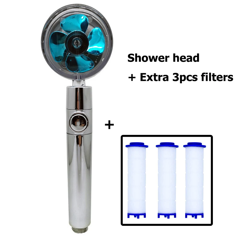 Pommeau De Douche À Hélice Haute Pression, Économie D'eau, Suralimenté  Turbo, Avec Filtre De Ventilateur, Pluie, Salle De Bain, Douche, Nouveau -  Tête De Douche - AliExpress