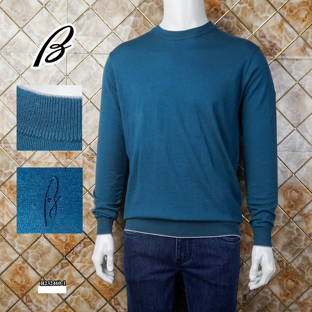 

BILLIONAIRE Sweater Cashmere Silk men's 2024 new autumn winter warm casual embroidery elastic quality big size M-4XL