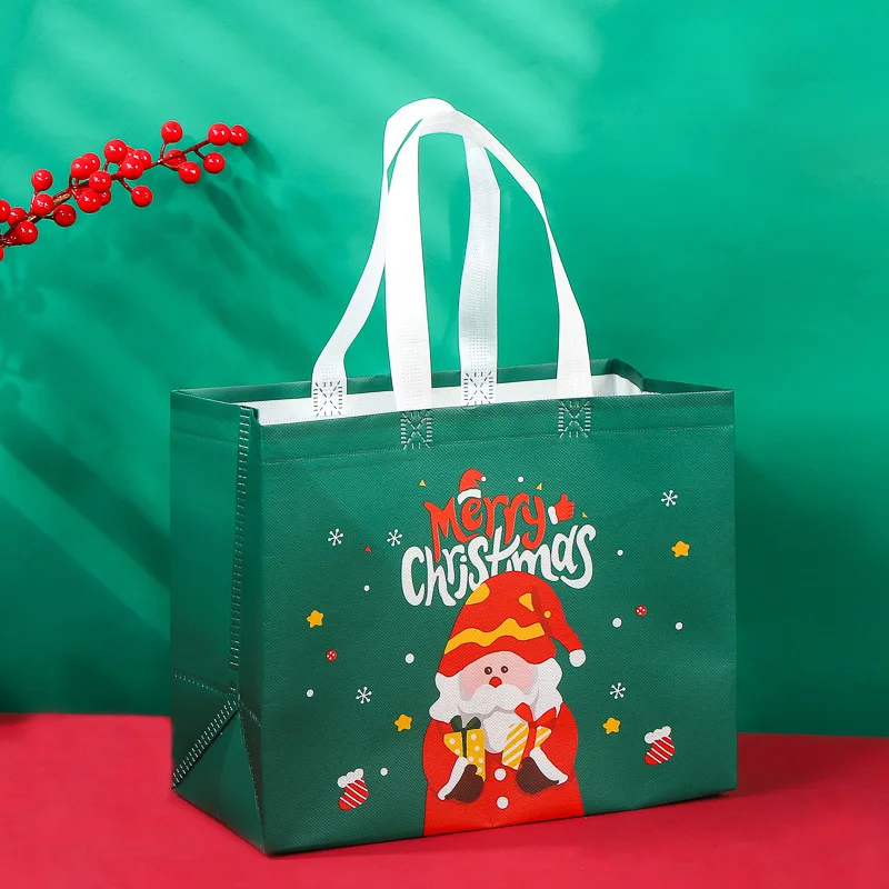 Christmas Non-woven Gift Bag Creative Santa Tote Bag Christmas Bag