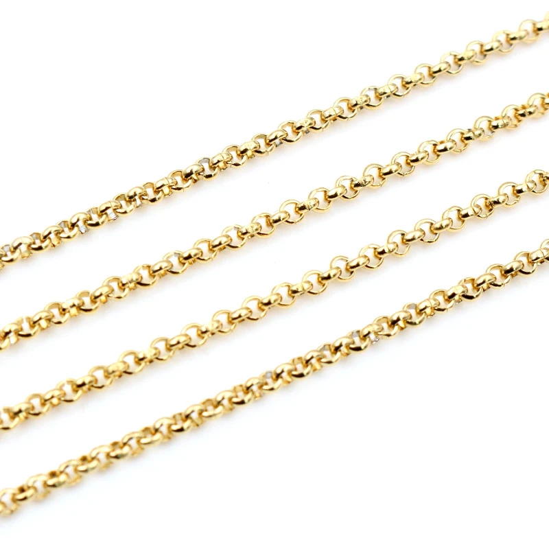 5 Meters Never Fade Stainless Steel Gold Plated BL O Style Necklace Chains For DIY Jewelry Findings Making Materials Supplies