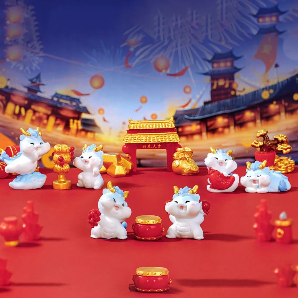 

2024 Micro Landscape New Year Cute Little Dragon China-Chic Doll Handmade Accessories Chinese Zodiac Dragon Year Car Knickknacks