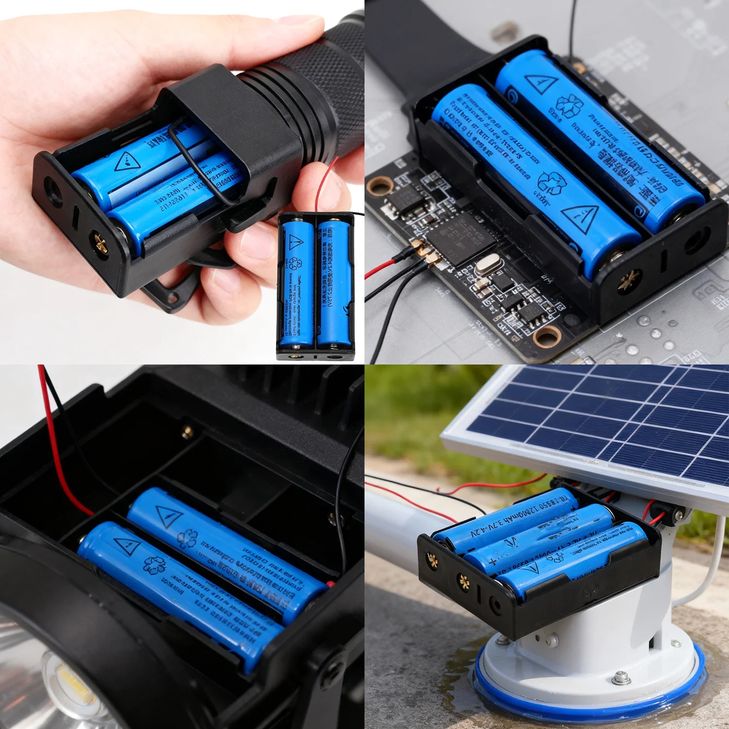 Plastic 18650 Battery Holder Storage Box 1/2/3/4 Slot Way DIY Batteries Power Bank Case Clip Holder Container With Wire Lead Pin