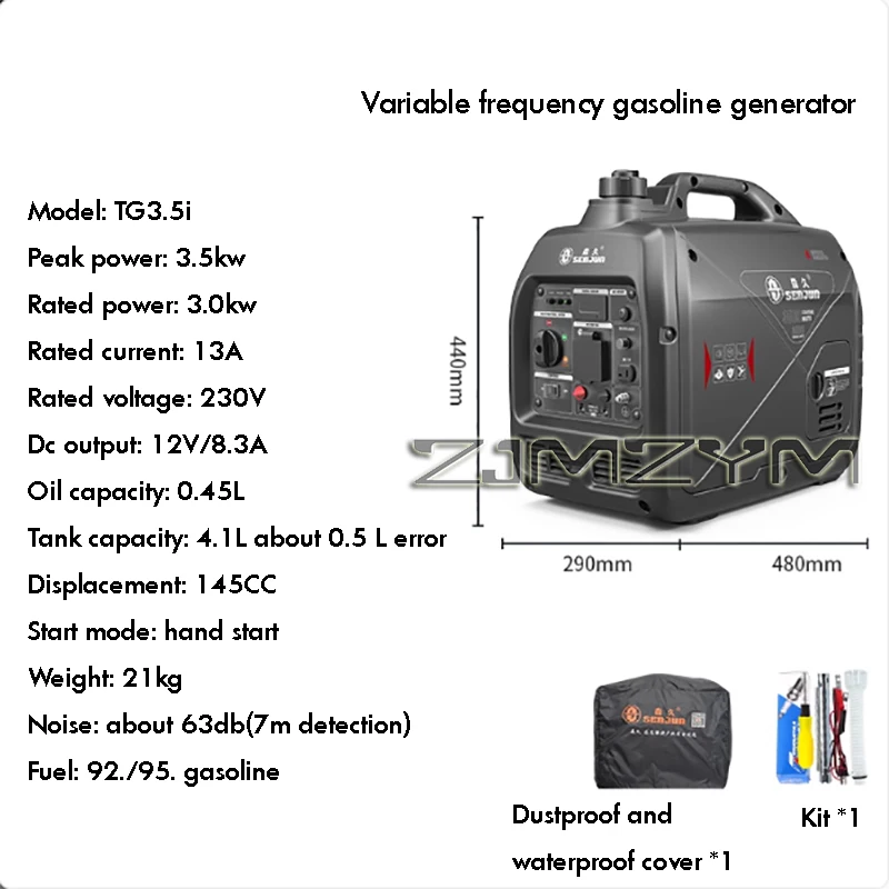 3500W Portable Small Gasoline Generator TG3.5i 220V Household Equipment Generators Home And Outdoor Frequency Generator