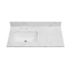Engineered Stone Bathroom Vanity Top 36" with Undermount Left Side Sink Waterproof Anti-Scratches Easy to Clean 1
