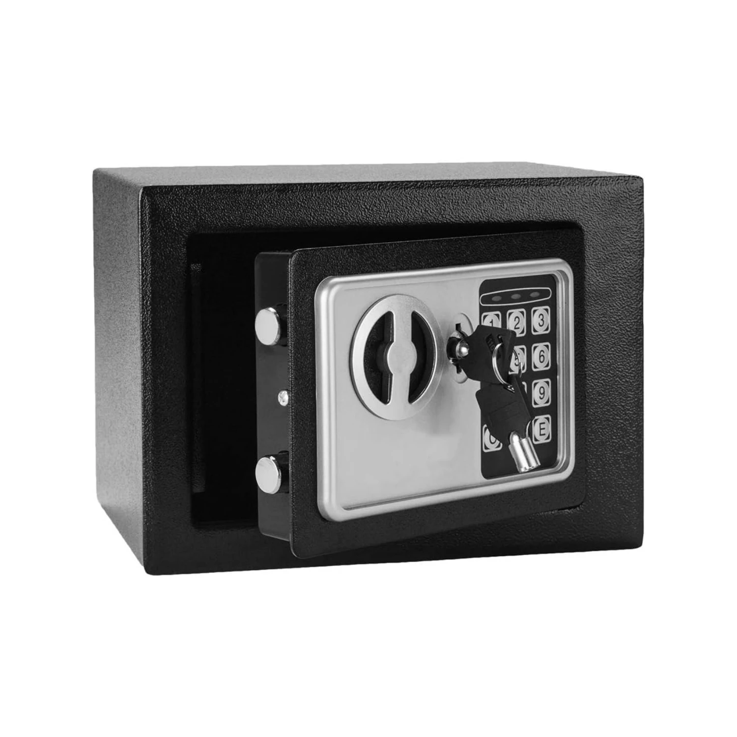 小型電子パスワード+鍵ロック金庫 - 現金、宝石、書類、オフィス、家庭用のコンパクトな盗難防止ホームセキュリティ金庫