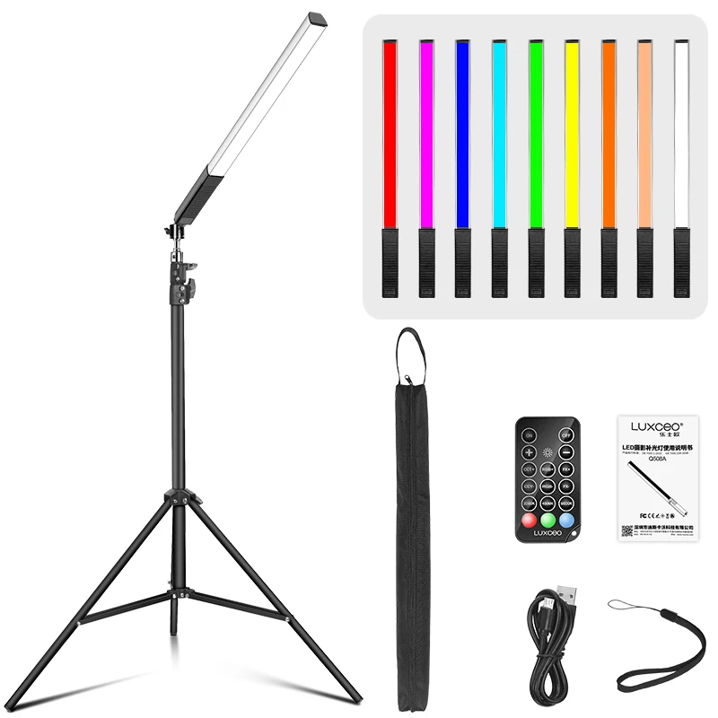 Фото LUXCEO Q508A ручной RGB фотографический Штатив для фотостудии 3000K-6000K CRI 95 №5