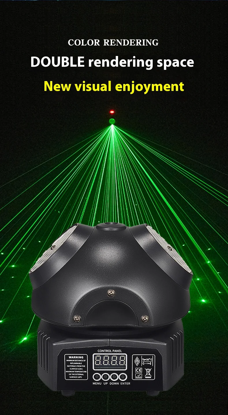 Description Picture 5 of itemNew Mini Party Lights 36W  Colorful LED Disco Ball Beam Laser Moving Head Light Remote Control DMX512 For Dj Bar Nightclu Show