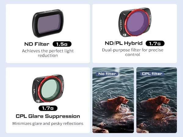Freewell 8Pack All Day QuickSwap ND/PL, ND, CPL Filter Kit for Osmo Pocket 3 Enhance Your Shots with Easy Magnetic Installation 4