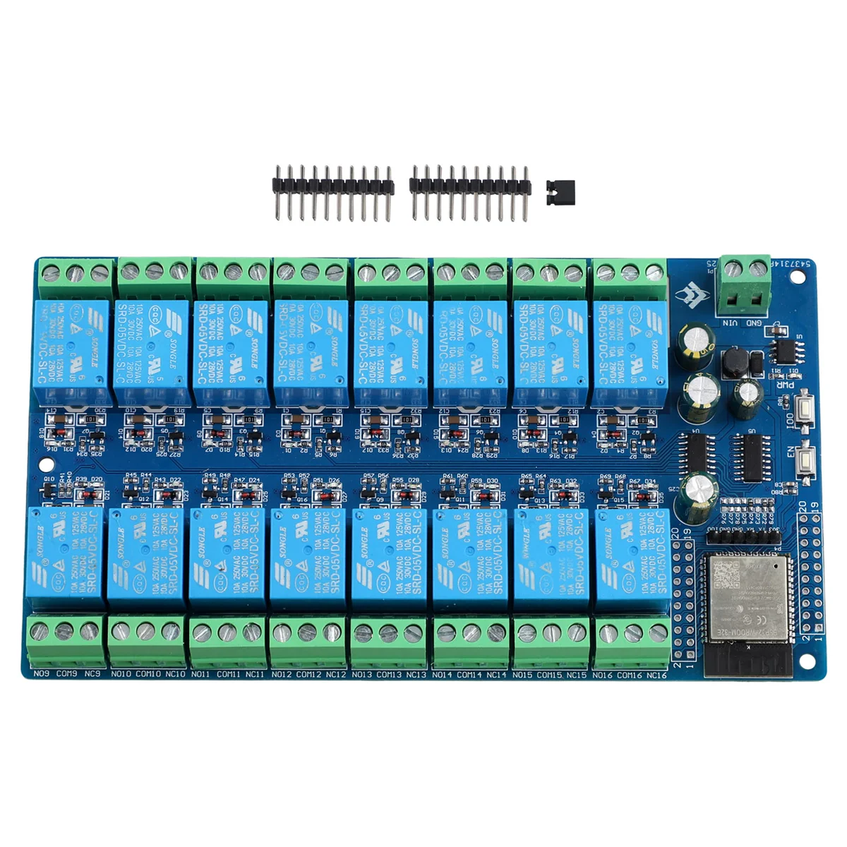 16 Channel Relay Module DC5-12V Power Supply ESP32 Development Board ESP32-WROOM Secondary Development Module DY