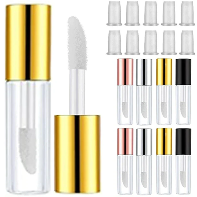 

50 pcs/lot 1.2 ml Clear Lip Gloss Tube Refillable Mini Empty Lip Balm Bottles Sample Containers for Women Girls DIY Makeup