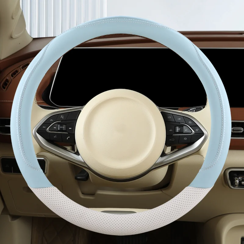 Nuovo coprivolante per auto, semplice coprimanubrio in pelle sottile per quattro stagioni, copertura protettiva antiscivolo, resistente all'usura e assorbente del sudore - Image 6