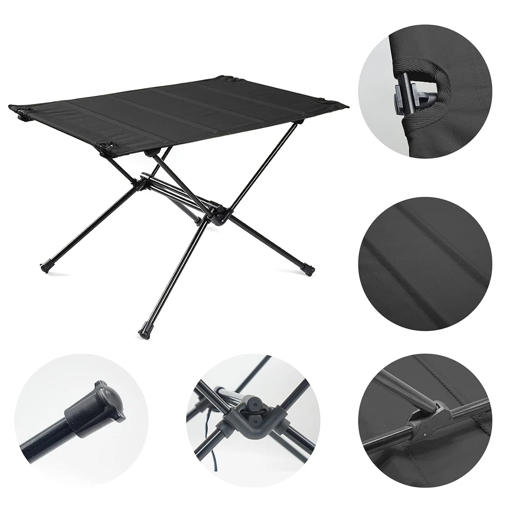 Ultraleichter, tragbarer, zusammenklappbarer Campingtisch, zusammenklappbarer Picknicktisch für den Außenbereich, Campingtisch aus Aluminiumlegierung für Reisen, Wanderungen und den Strand. – Detail 4