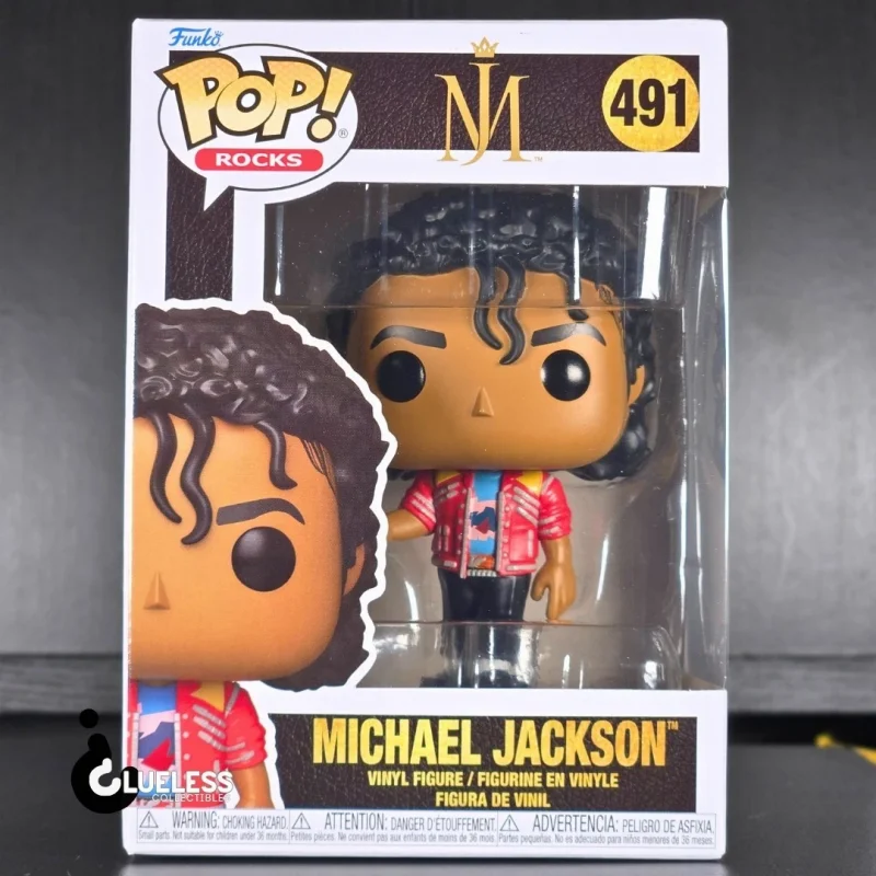 Funko Pop Rocks Michael Jackson Beat It Action Doll Model #491 Vinyl Sculpture Dolls Limited Edition Collection Fan Gifts