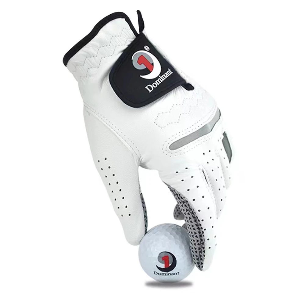 1 Pcs Golf Gloves Men Left Right Hand Soft Breathable Pure Sheepskin Genuine Leather With Anti-Slip Granules Men Golf Glove