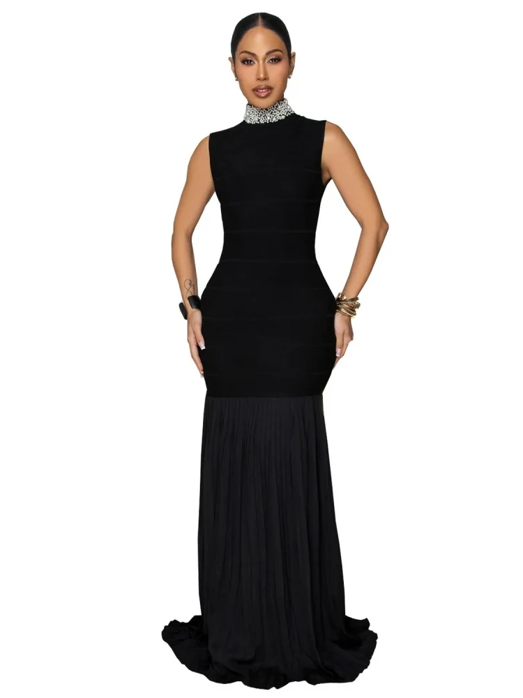 Wmstar Two Piece Set Women Wholesale European American Fashion with Pleated Stitching Slimming Style Featuring Bubble Beads