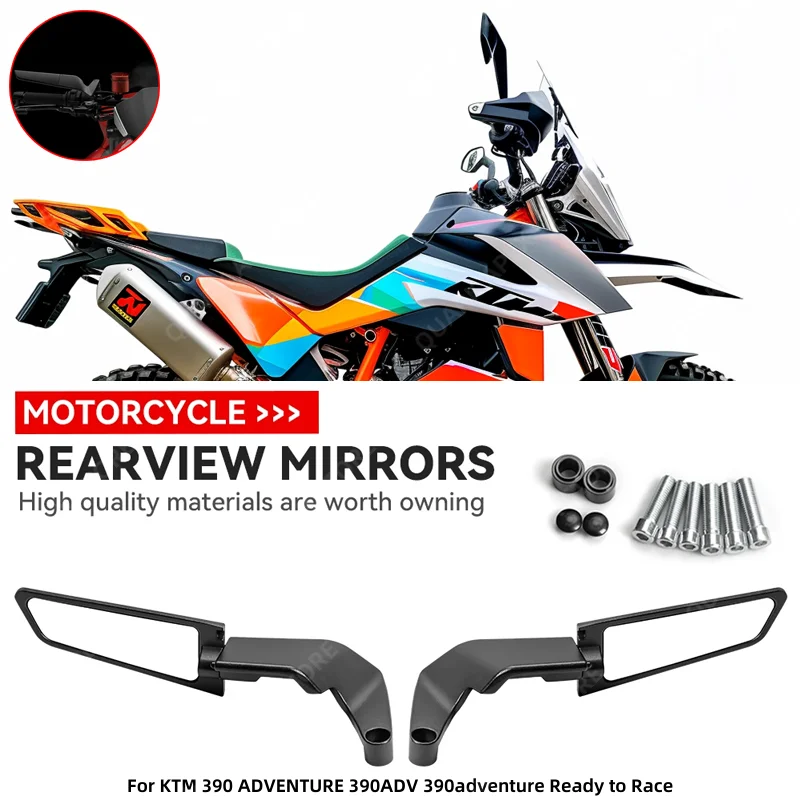 KTM 390 어드벤처 390ADV 390 어드벤처 오토바이 거울, 스텔스 윙렛 미러 키트, 회전 조절 가능 거울