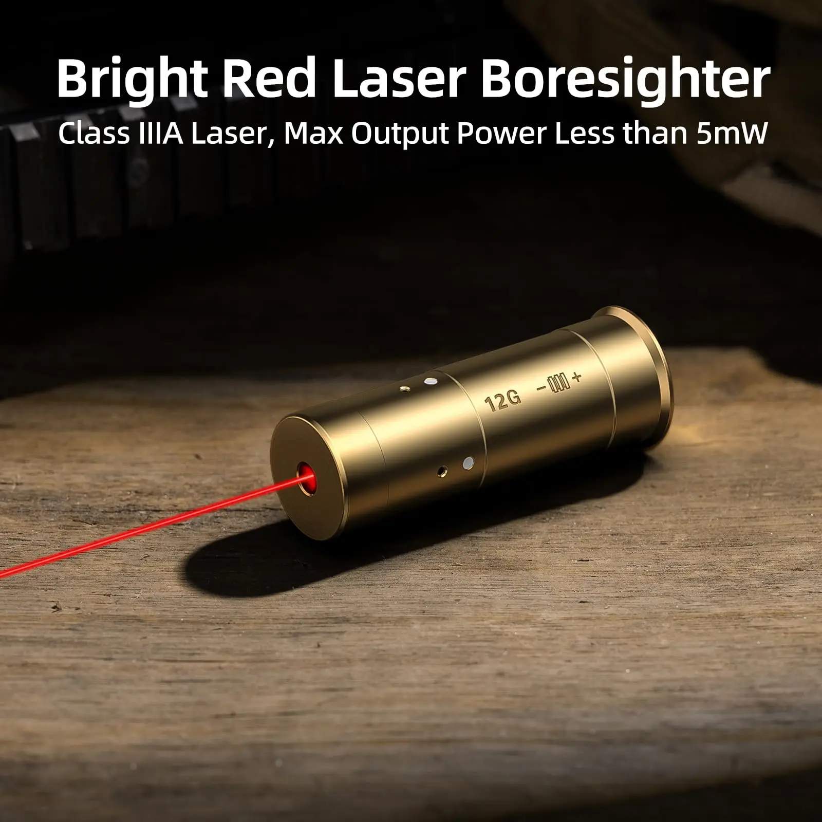 Laser Bore Sight EZshoot 12-Gauge Red Laser Boresighter Compatible with Shotgun with Extra Batteries Hunting High Accuracy