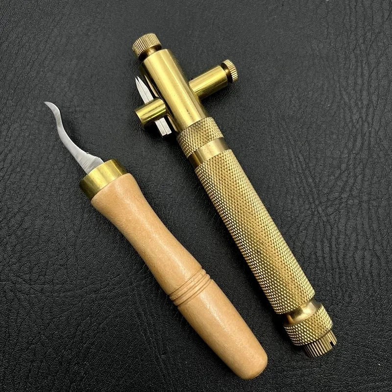 

Cello Making Tools Brass Purfling Inlay Inlaid Groove Carver and clean up groove knife, Luthier tools with Blades Accessories