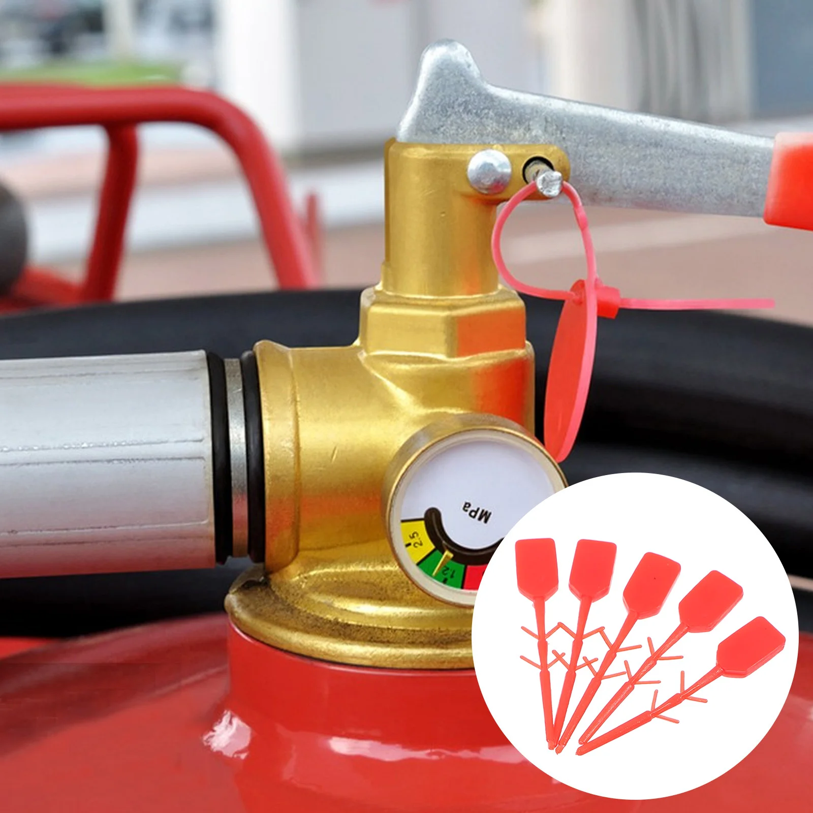 Fire Extinguisher Accessories Automotive Equipment Lock Pin Parts Red Plastic Safety Seal