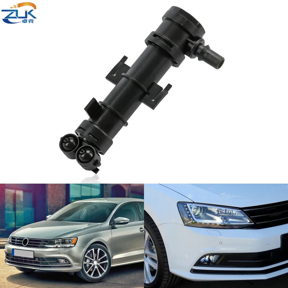 ZUK 앞 범퍼 헤드 라이트 전조등 와셔 노즐 VW JETTA 2015 2016 2017 2018 MK6 헤드 라이트 램프 워터 스프레..