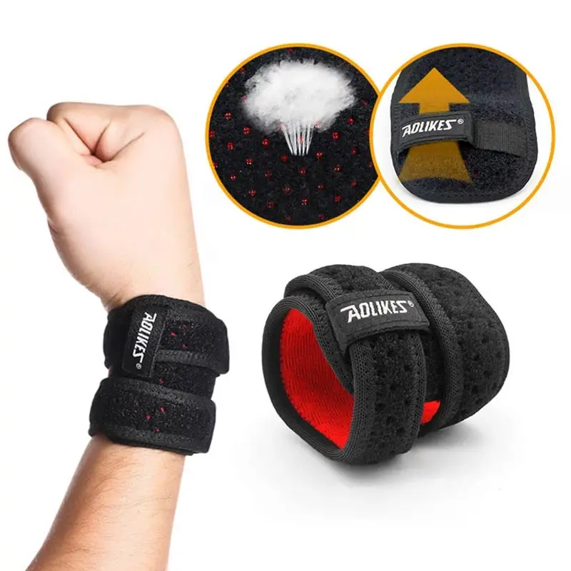 

1Pcs Sport Wrist Support Braces Adjustable Compression Wraps Wristbands Fitness Basketball Badminton Tennis Wrist Pain Relief