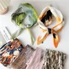 Korean Crinkle Hair Bands Scarf Satin Hijab Head Wraps Neckerchief Office Ladies Professional Small Shawl Square Scarves Bandana 4