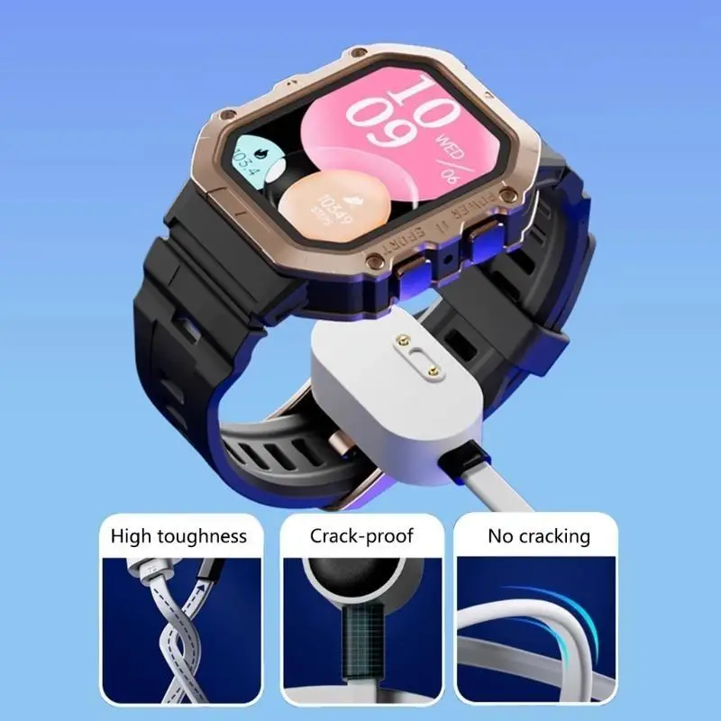 R53C Quick magnetisches Ladekabel für Z5 Y03 Y05S Y06 Kinder-Smartwatches, reisefreundliche Größe, mühelose Verbindung – Detail 9