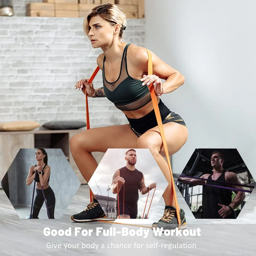 Tough Latex Resistance Band Set For Elastic Exercise Strength Pull-Ups Assist Band Heavy Workout Duty Fitness Equipment Train resistance bands pull up assistance bands resistance band resistance strap