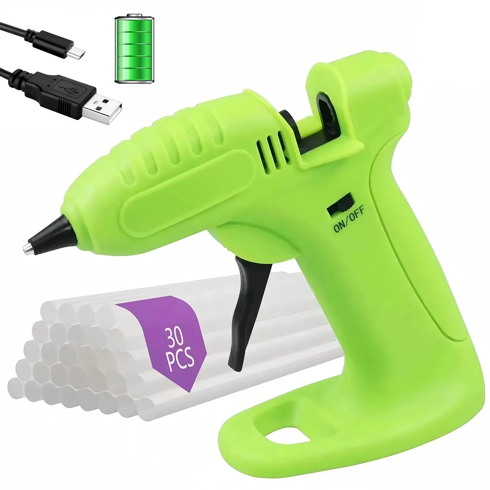 Rechargeable Cordless Glue Gun for DIY Craft Making & Home Repairs