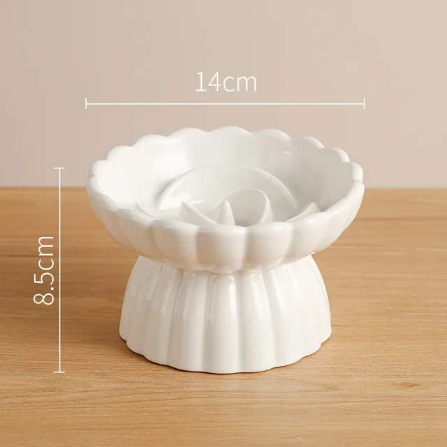 Dog Slow Feeding Bowl Cat Food Bowl Ceramic Elevated Cat Anti Suffocation Pet Feeder Anti Swallowing Dog Supplies  Pet Products 6