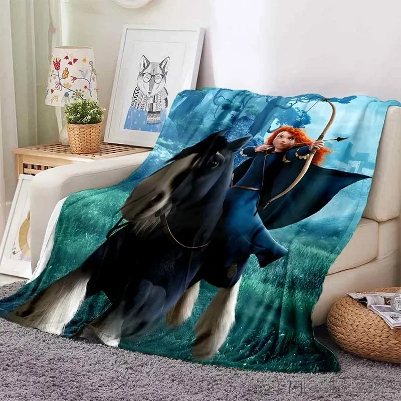 Brave Merida Princess Printed Blanket for Home Travel Soft and Comfortable Blanket for Adults and Kids Cartoon Blanket 3