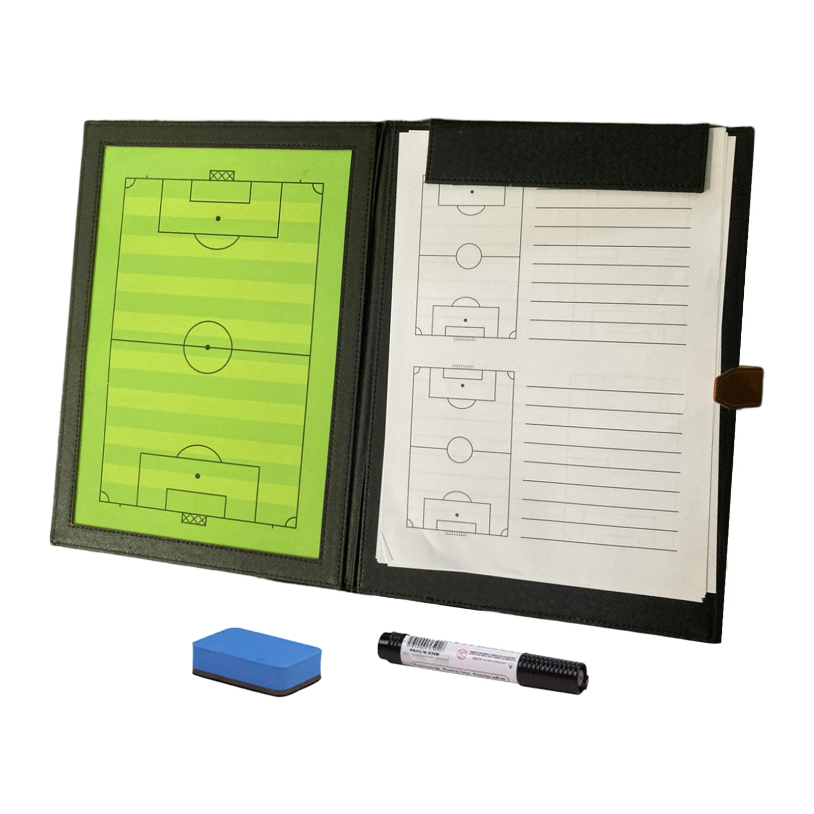 Foldable Football Coaches Board Magnetic Board Teaching Assistant Training Aid Soccer Coaching Clipboard Board for Techniques