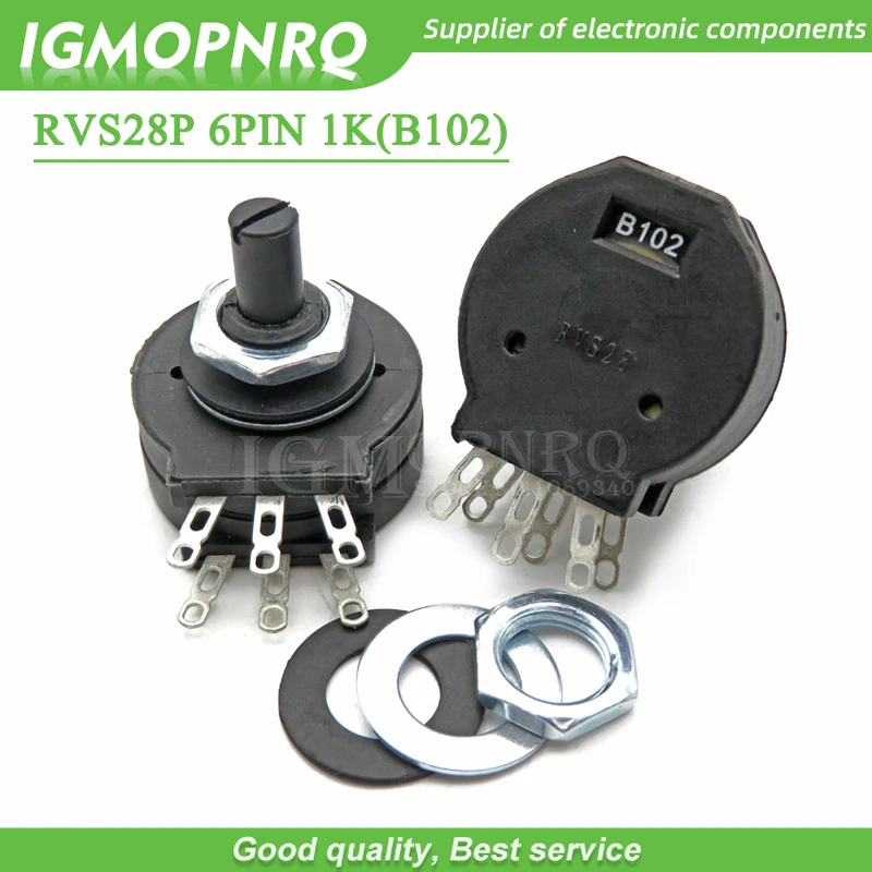 5PCS RVS28P-B102 2W 1K Welding Machine Potentiometer Original new 6PIN RVS28 B102 multiturn potentiometer linear potentiometer rotary potentiometer potentiometer kit trimmer potentiometer adjustable resistor potentiometer knobs